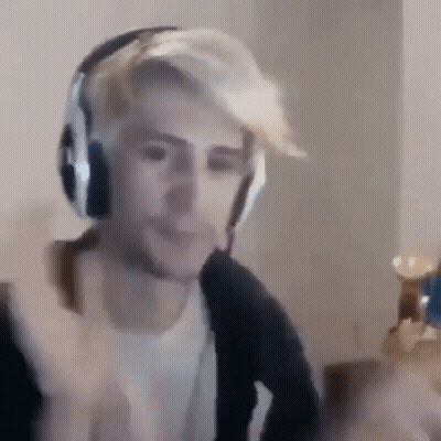 Man With Headphones Making Funny Face Gaming GIF
