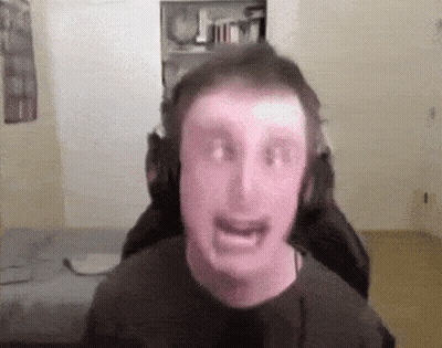 Man With Headphones Making Funny Face GIF