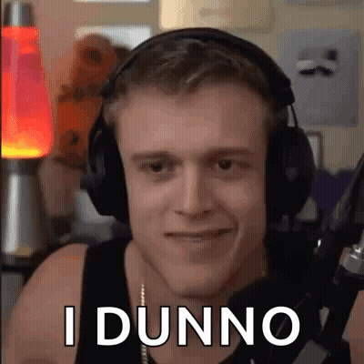 Man With Headphones Making Funny Face Saying I Dunno GIF