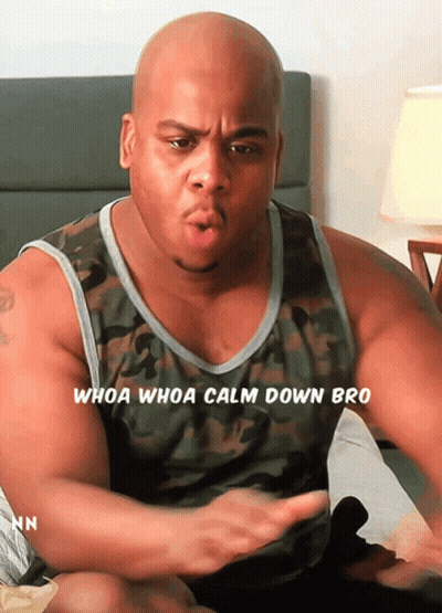 Man With Headphones Next To Woman In Bikini GIF
