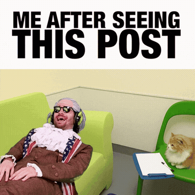 Man With Headphones On Green Couch Saying Me After Seeing This Post GIF