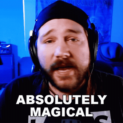 Man With Headphones Saying Absolutely Magical GIF