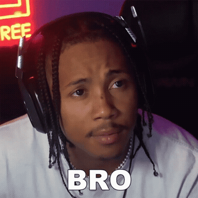 Man With Headphones Saying Bro GIF
