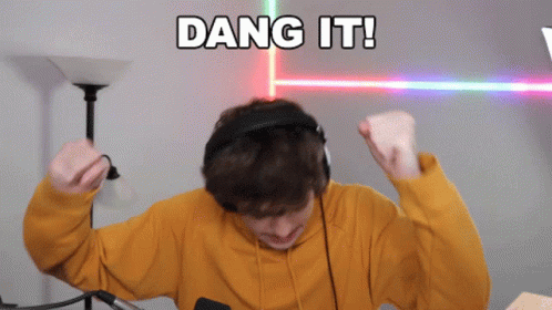 Man With Headphones Saying Dang It GIF