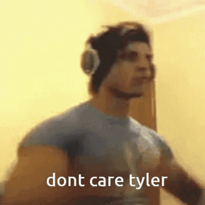 Man With Headphones Saying Dont Care Tyler GIF