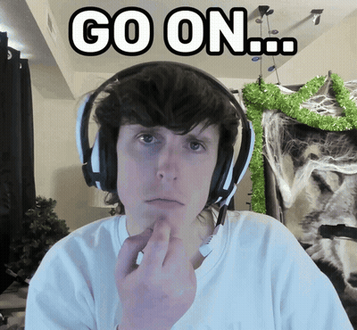 Man With Headphones Saying Go On GIF