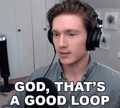Man With Headphones Saying God That's A Good Loop GIF