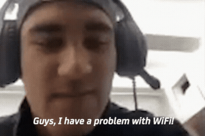 Man With Headphones Saying Guys I Have A Problem With Wifi GIF