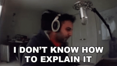 Man With Headphones Saying I Don't Know How To Explain It