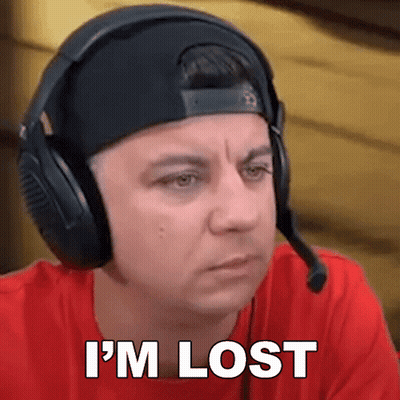 Man With Headphones Saying I'm Lost GIF