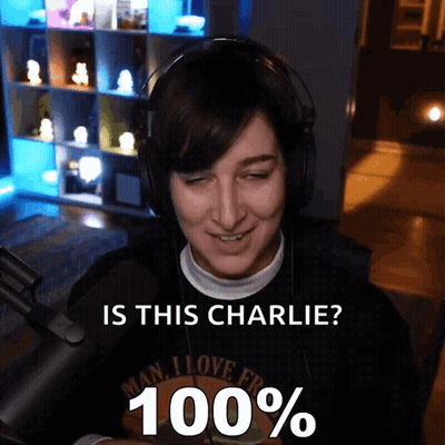 Man With Headphones Saying Is This Charlie GIF