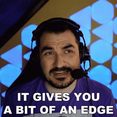 Man With Headphones Saying It Gives You An Edge GIF