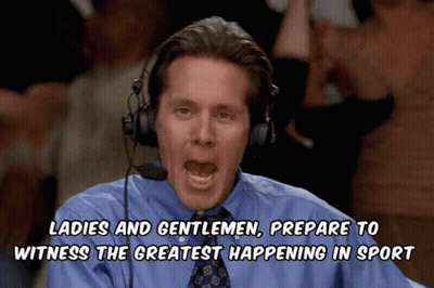 Man With Headphones Saying Ladies And Gentlemen Prepare To Witness The Greatest Happening In Sport GIF