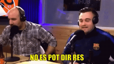 Man With Headphones Saying No Es Pot Dir Res In Front Of Two Microphones GIF