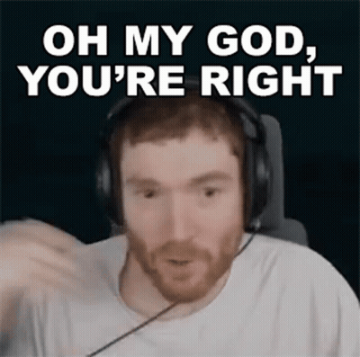 Man With Headphones Saying Oh My God You're Right GIF