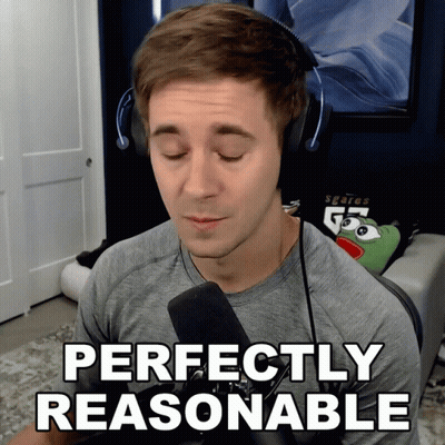 Man With Headphones Saying Perfectly Reasonable GIF