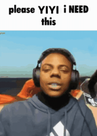 Man With Headphones Saying Please Yiyi I Need This GIF