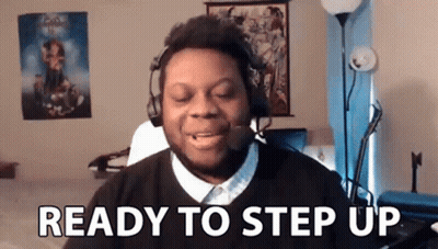 Man With Headphones Saying Ready To Step Up GIF