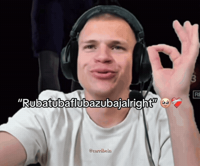 Man With Headphones Saying Rubatubaflubazu Bajaright GIF