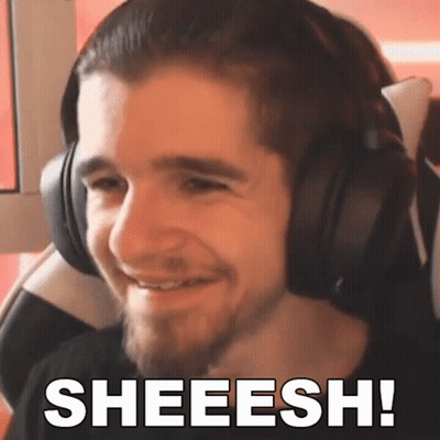 Man With Headphones Saying Sheeesh GIF