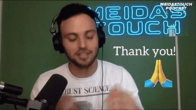 Man With Headphones Saying Thank You GIF