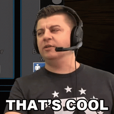Man With Headphones Saying That's Cool GIF