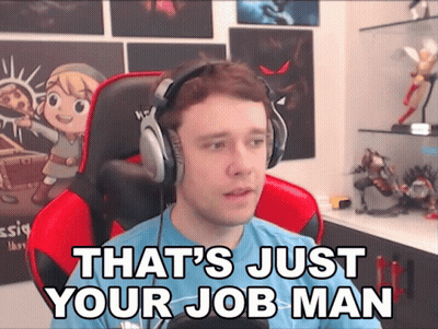 Man With Headphones Saying That's Just Your Job Man GIF