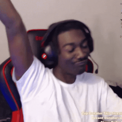Man With Headphones Saying Top Donator GIF