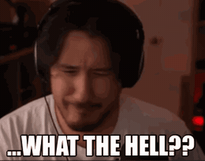 Man With Headphones Saying What The Hell GIF
