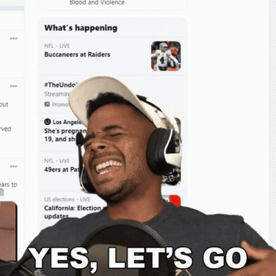 Man With Headphones Saying Yes Let's Go GIF