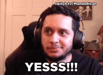 Man With Headphones Saying Yesss GIF