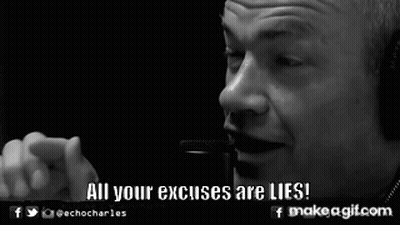Man With Headphones Says All Your Excuses Are Lies GIF
