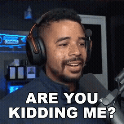 Man With Headphones Says Are You Kidding Me GIF