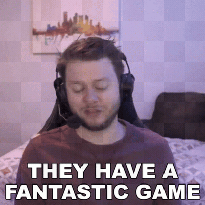 Man With Headphones Says Fantastic Game GIF