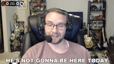 Man With Headphones Says He's Not Gonna Be Here Today GIF