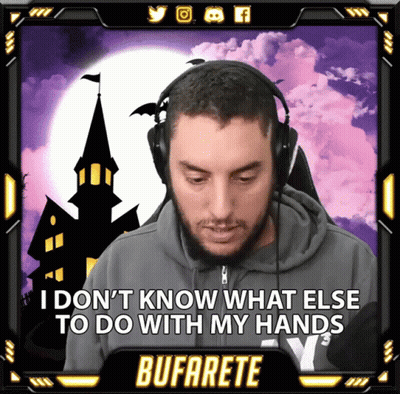 Man With Headphones Says I Don't Know What Else To Do With My Hands GIF