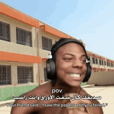 Man With Headphones Says I Saw The Papers And You Failed GIF