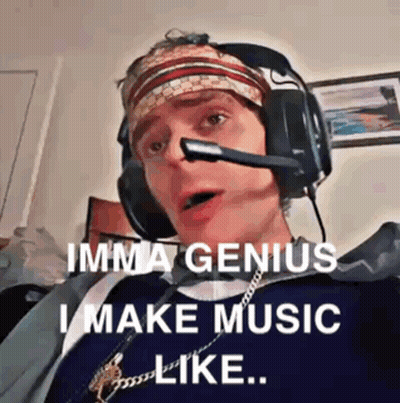 Man With Headphones Says Imma Genius I Make Music Like GIF