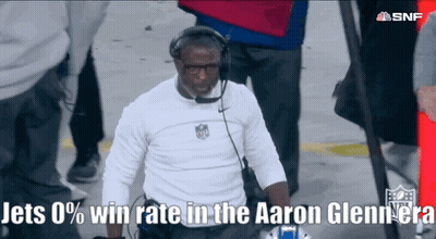 Man With Headphones Says Jets 0% Win Rate In Aaron Glenn Era GIF