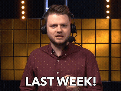 Man With Headphones Says Last Week GIF