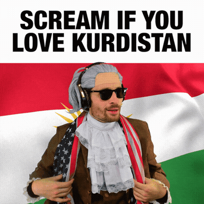 Man With Headphones Scream If You Love Kurdistan GIF