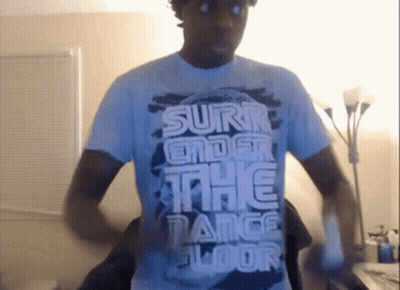 Man With Headphones Sitting At Computer GIF