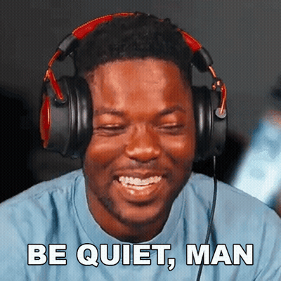 Man With Headphones Smiling Be Quiet Man GIF
