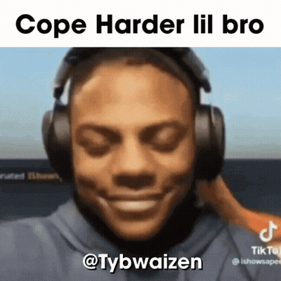 Man With Headphones Smiling Cope Harder Lil Bro GIF