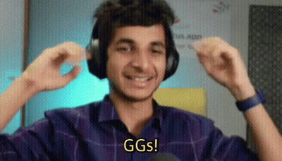 Man With Headphones Smiling Says Ggs GIF