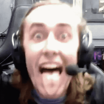 Man With Headphones Sticking Tongue Out GIF