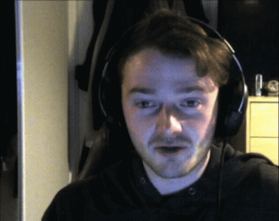 Man With Headphones Surprised GIF