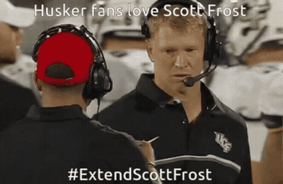Man With Headphones Talking About Husker Fans Love Scott Frost GIF