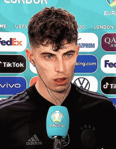Man With Headphones Talking Into Microphone Euro 2020 GIF