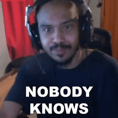 Man With Headphones Wearing Nobody Knows Shirt GIF